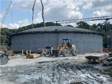 Travis Field Water Reclamation Facility EQ tank